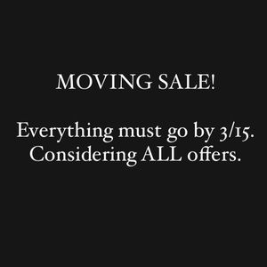 Sale on entire closet. Considering all offers. Moving sale, must go!
